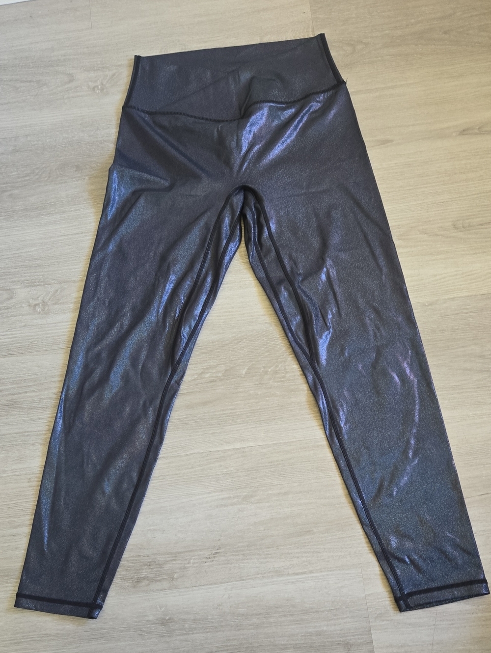 POPFLEX Shimmery Black High-Waist Leggings